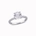 White Sapphire Ring White Gold